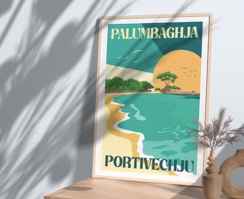 Poster plage corse : Découvrez les affiches de Ci Simu !