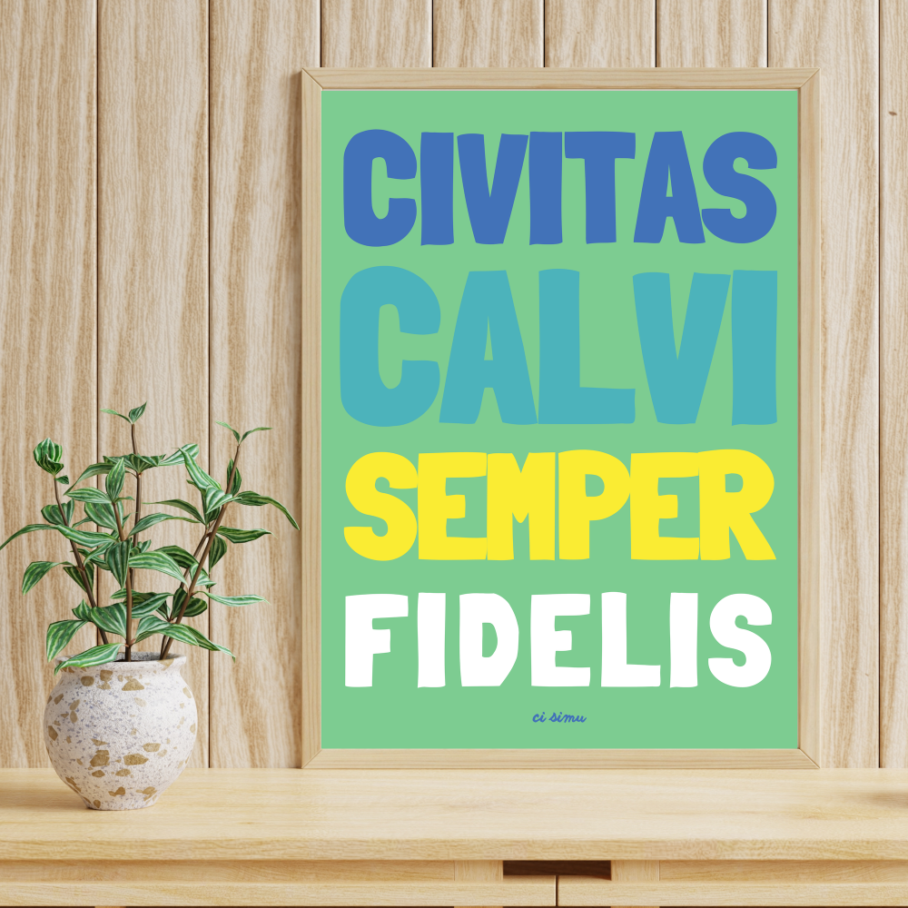 Poster Calvi devise semper fidelis