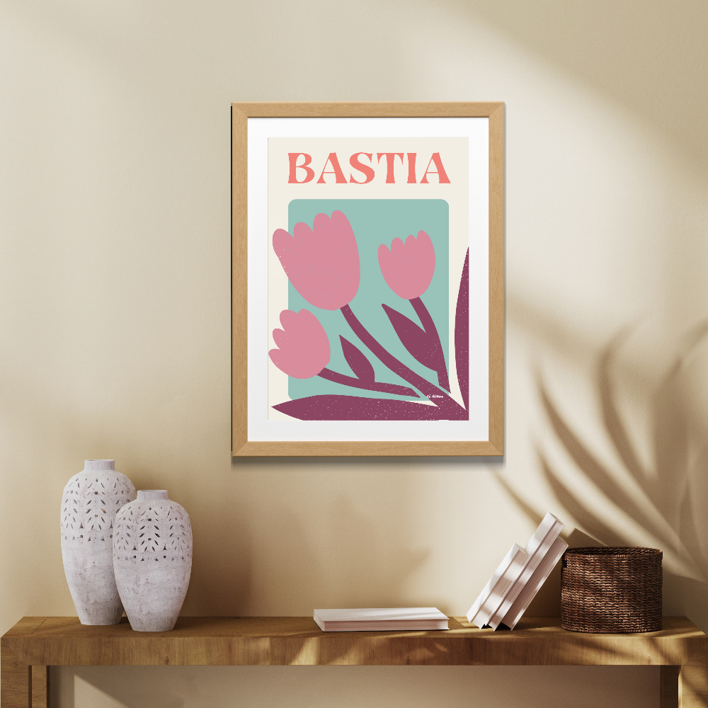 Poster de Bastia moderne style art déco