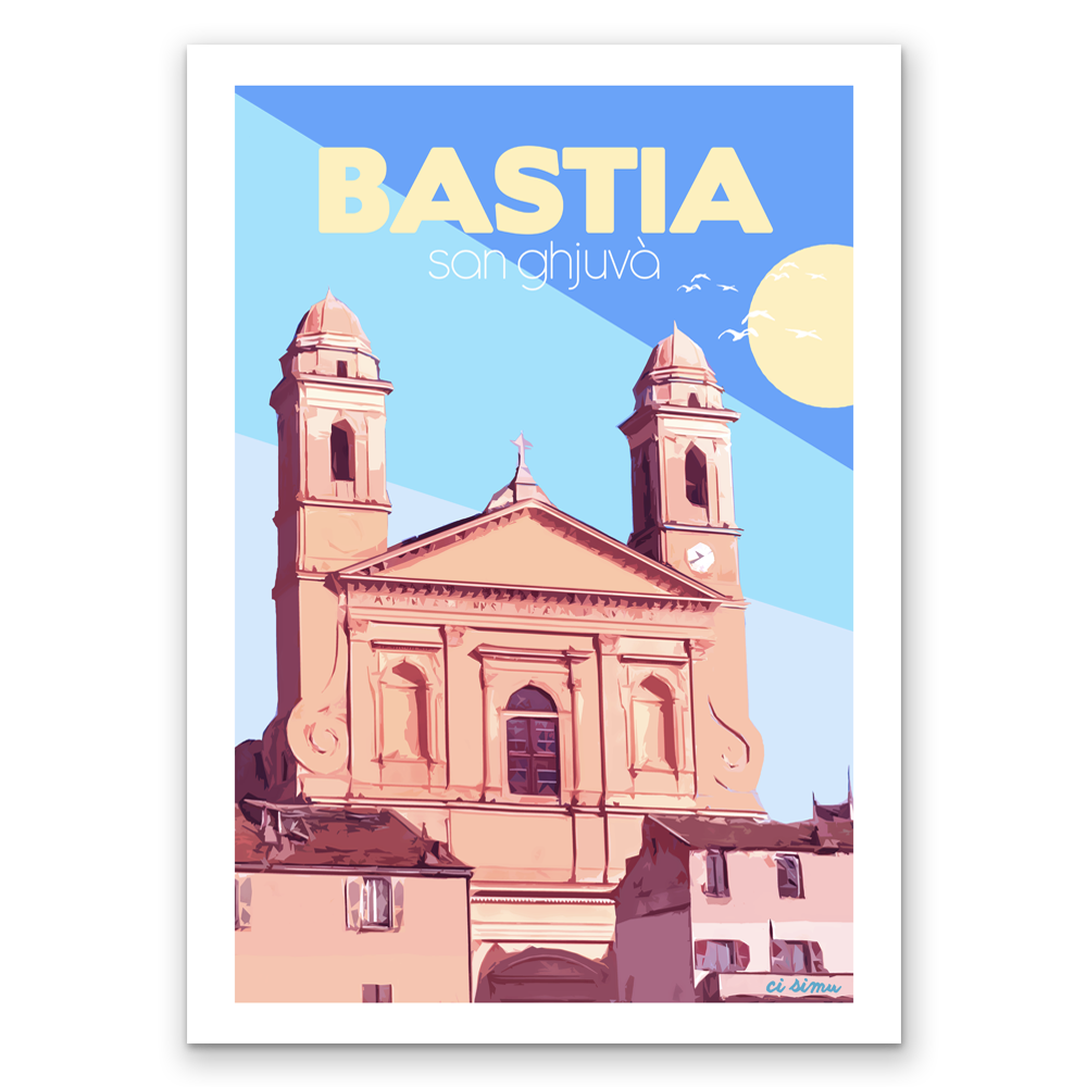Affiche Bastia église saint jean baptiste