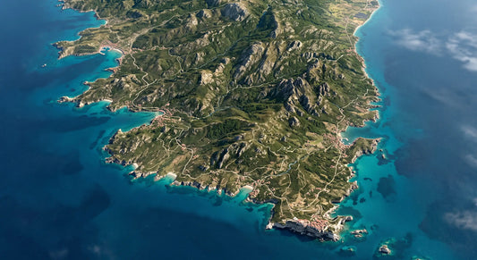 image de la corse vue de l'espace, visiter la corse du sud en une semaine
