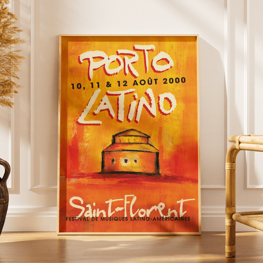 Affiche originale du festival de Porto Latino en Corse année 2000