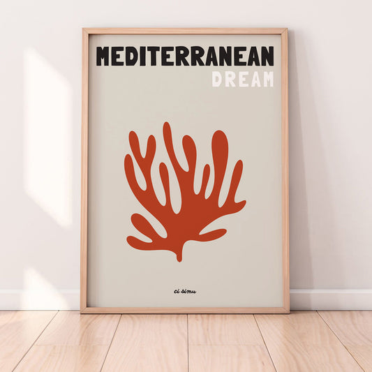 Affiche méditerranéenne style moderne grande écriture 
