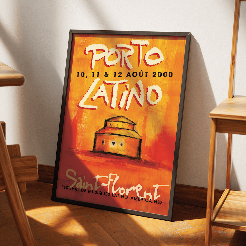 Affiche originale du festival de Porto Latino en Corse année 2000