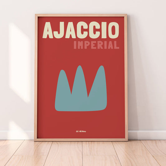 Affiche d'Ajaccio style moderne 