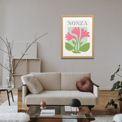 Affiche Nonza Corse style art déco corsica