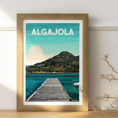 affiche d'algajola décoration corse