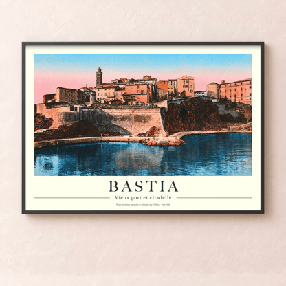 affiche vintage de bastia année 1900 