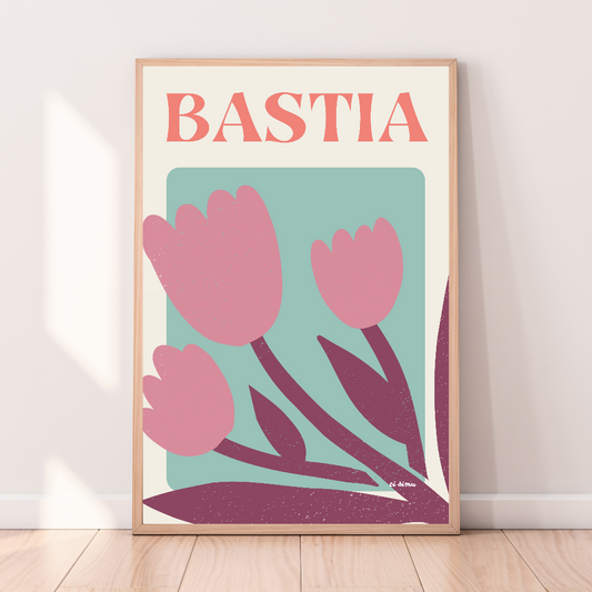 Affiche Bastia style Floral originale