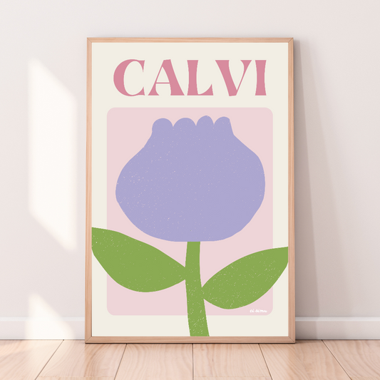Affiche de Calvi décoration Florale
