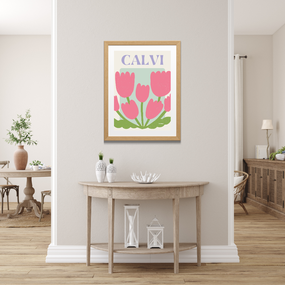 Poster de Calvi art déco collection flore