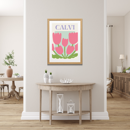 Poster de Calvi art déco collection flore