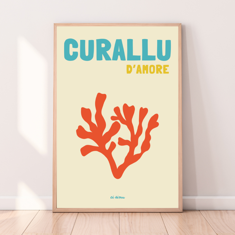 Corse poster affiche corail