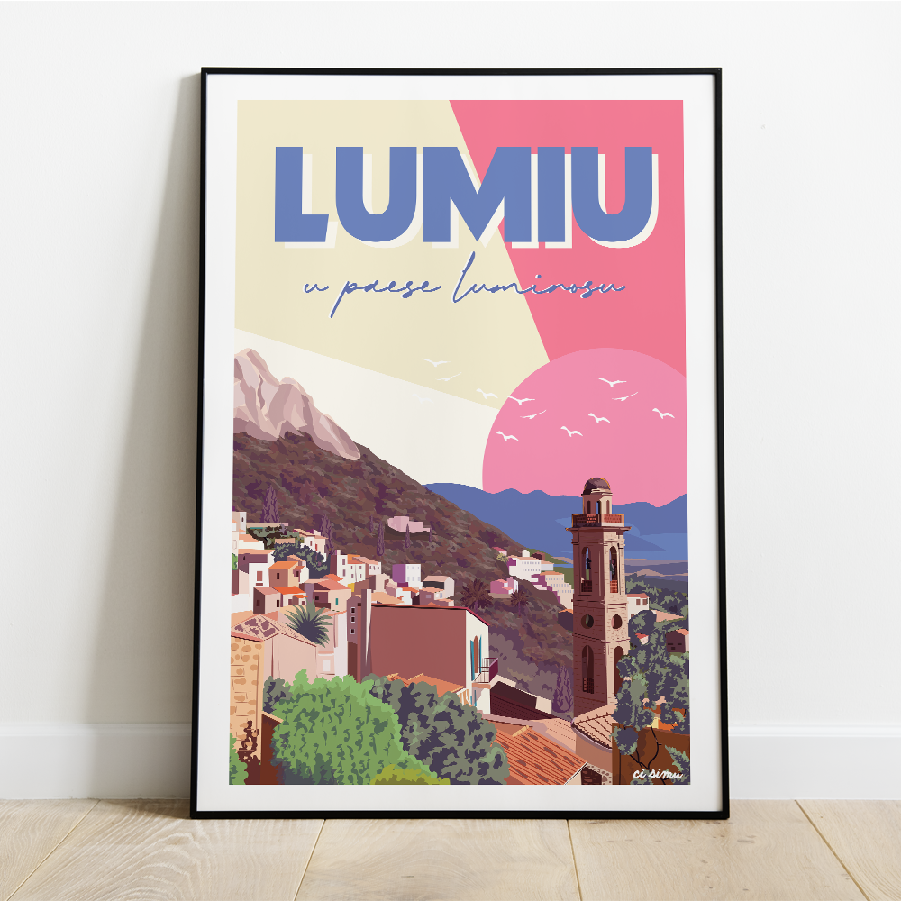 Affiche corse du village de Lumio