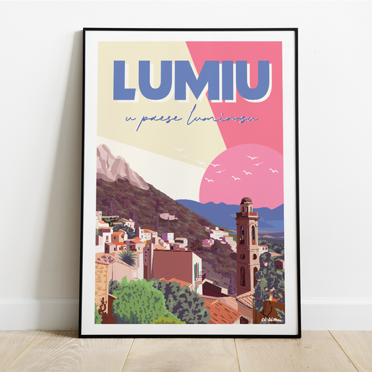 Affiche corse du village de Lumio