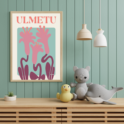 Poster Olmeto art déco Corse