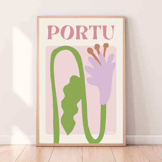 Affiche de Porto en Corse collection Flore