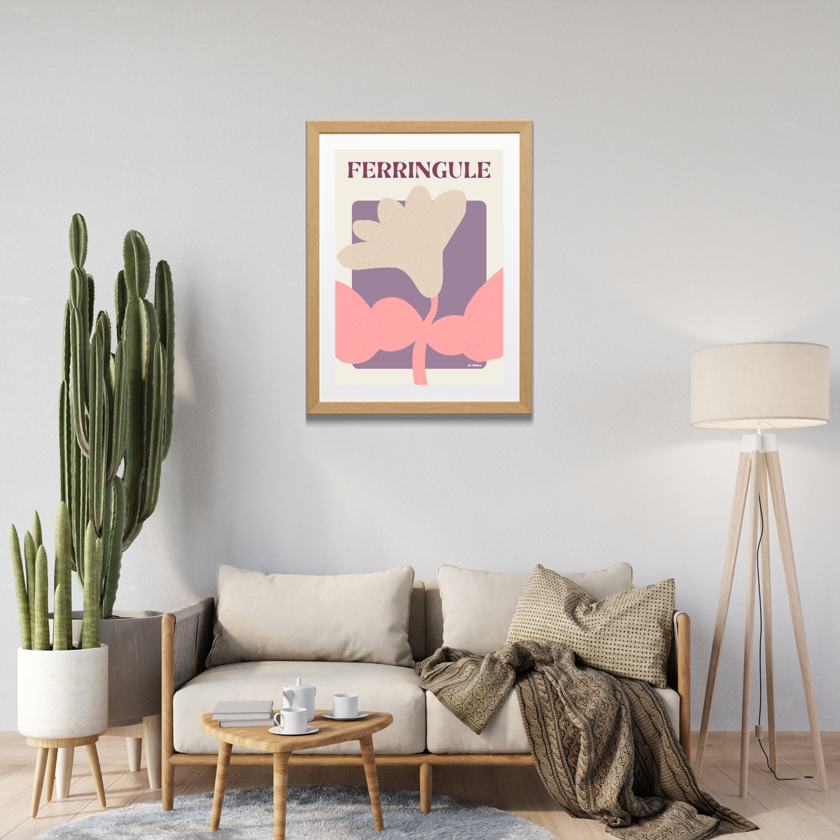 Affiche style vintage de la plage de farinole en Corse