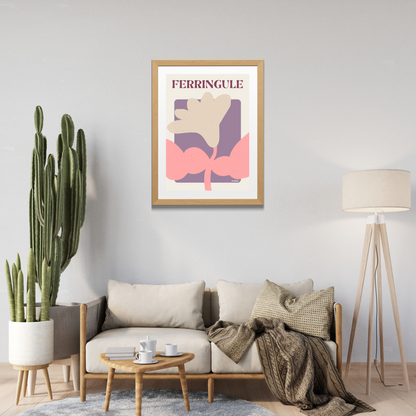 Affiche style vintage de la plage de farinole en Corse