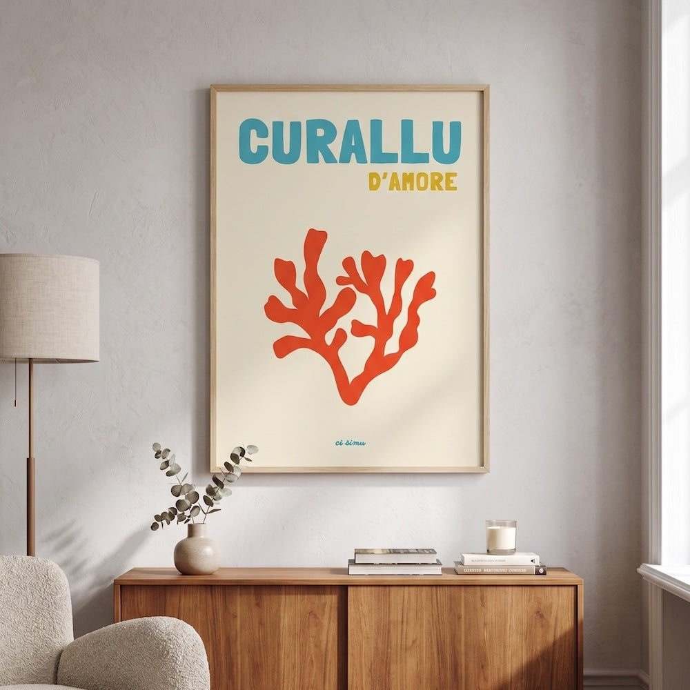 poster représentant la chance avec du corail corse