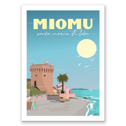 affiche tour génoise plage miomu