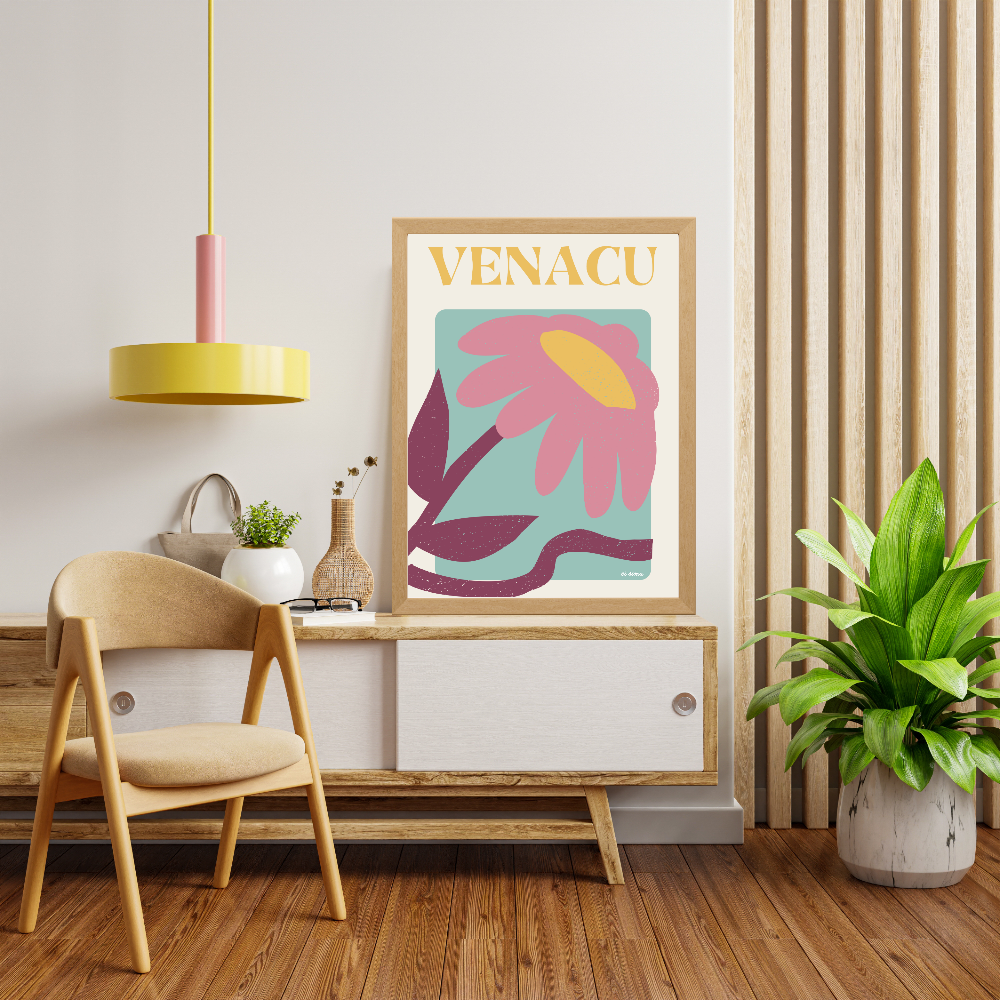 Affiche de Venaco style floral