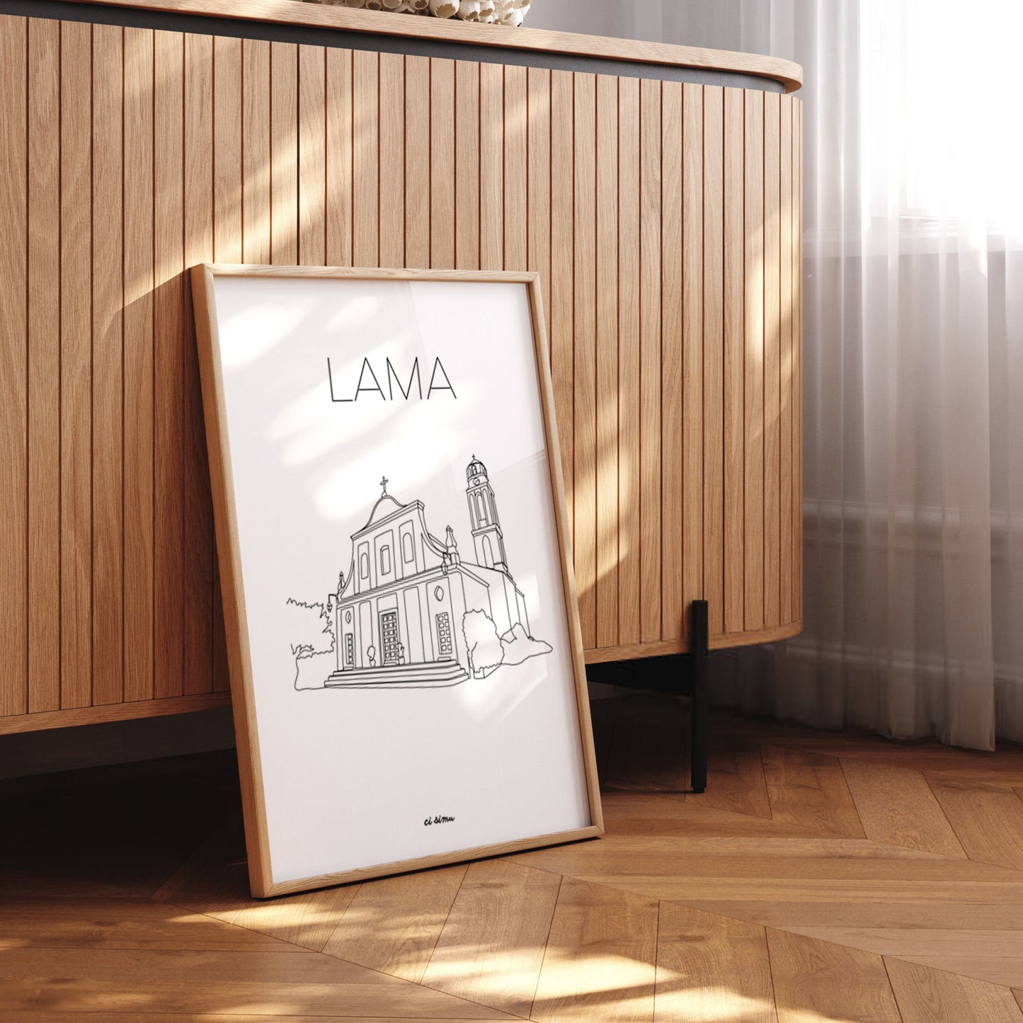 Affiche village Lama Corse