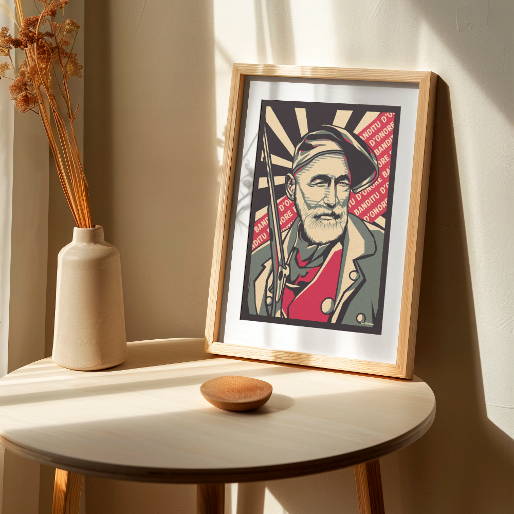 Affiche de bandit corse au style vintage