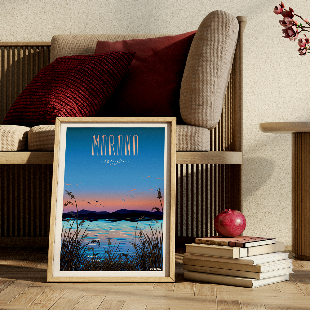 Poster Corse plage de la Marana