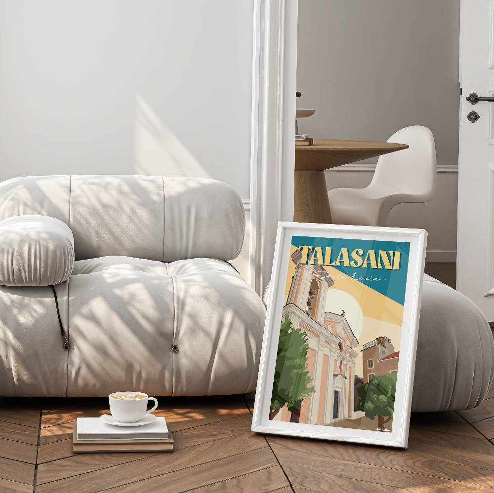 Affiche Talasani Poster Corse rétro artistique et décoratif