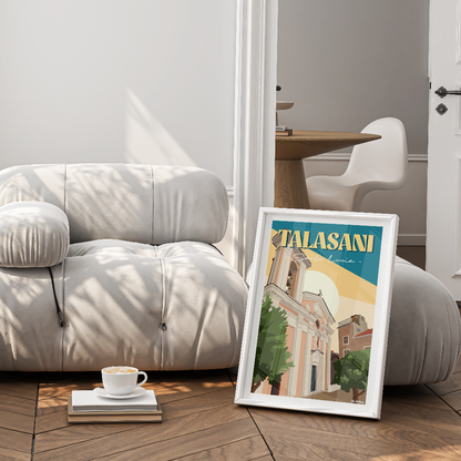 Affiche Talasani Poster Corse rétro artistique et décoratif