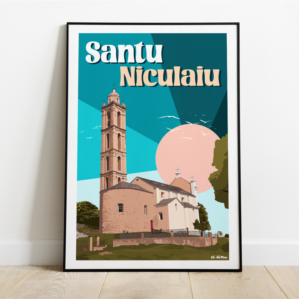 affiche corse du village de San Nicolao