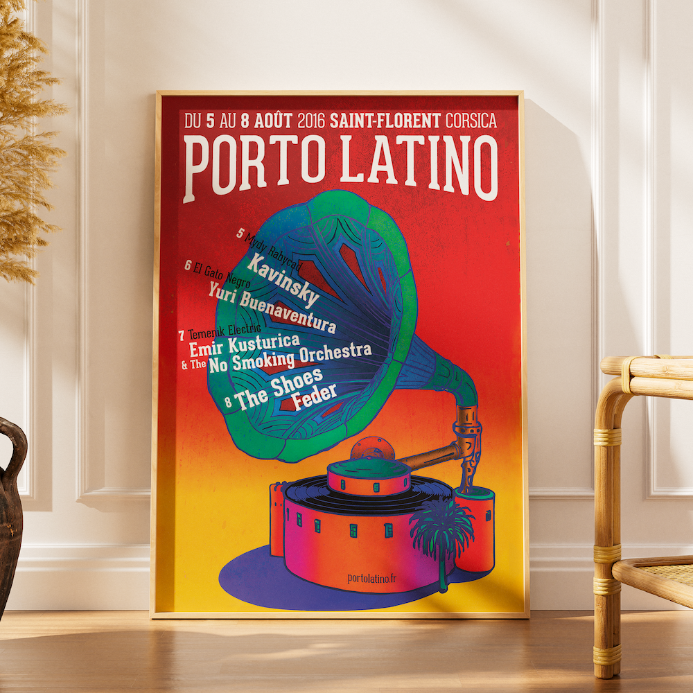 Affiche vintage du festival de Porto Latino