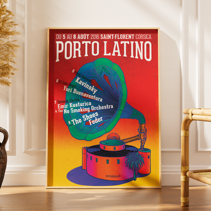 Affiche vintage du festival de Porto Latino