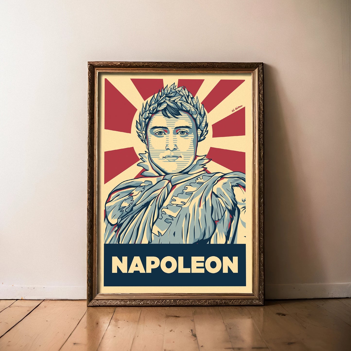 Poster Napoleon Bonaparte style pop-art unique