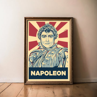 Poster Napoleon Bonaparte style pop-art unique