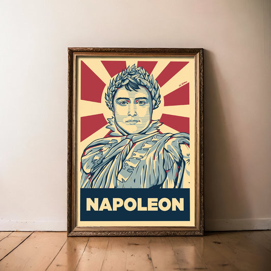 Poster Napoleon Bonaparte style pop-art unique