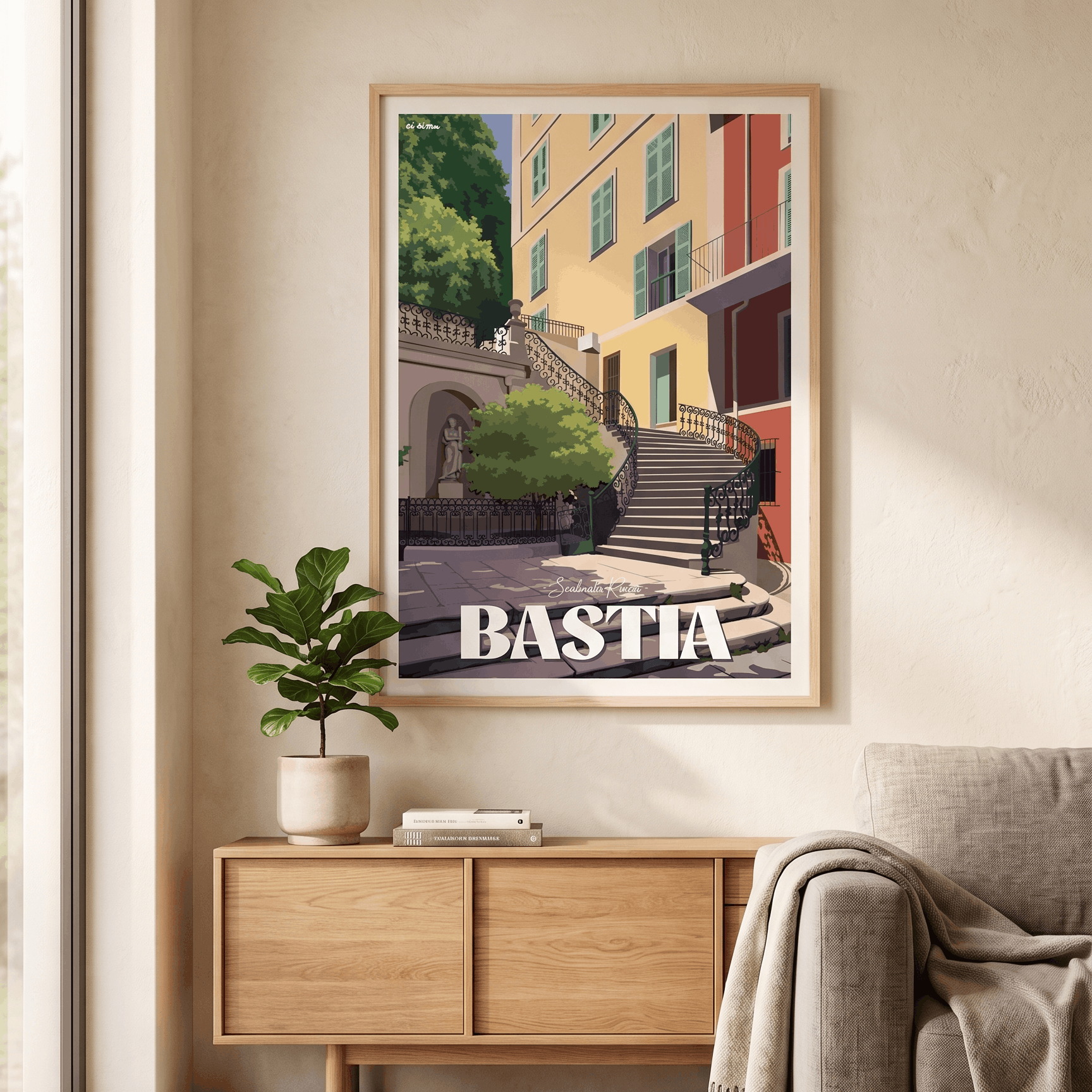 Poster escaliers de Bastia