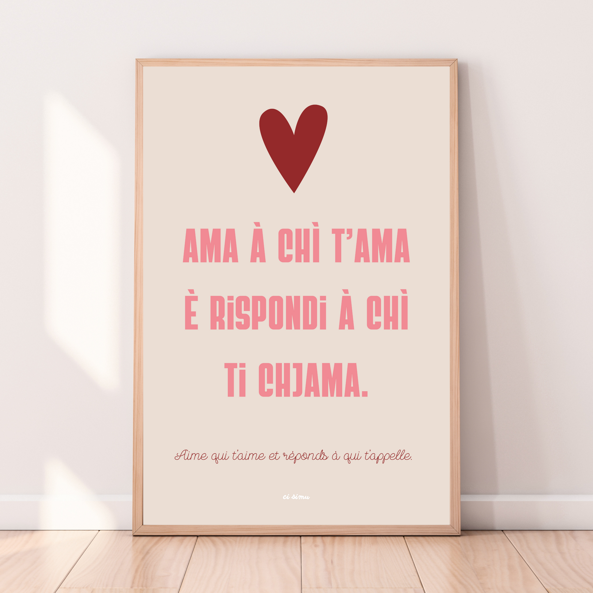 message corse d'amour