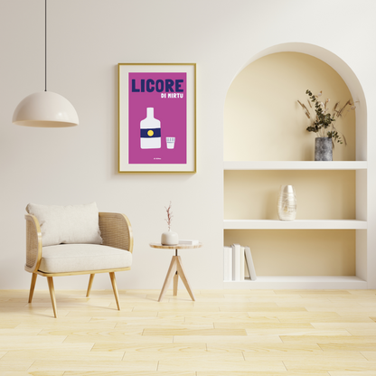 affiche de liqueur de myrte corse