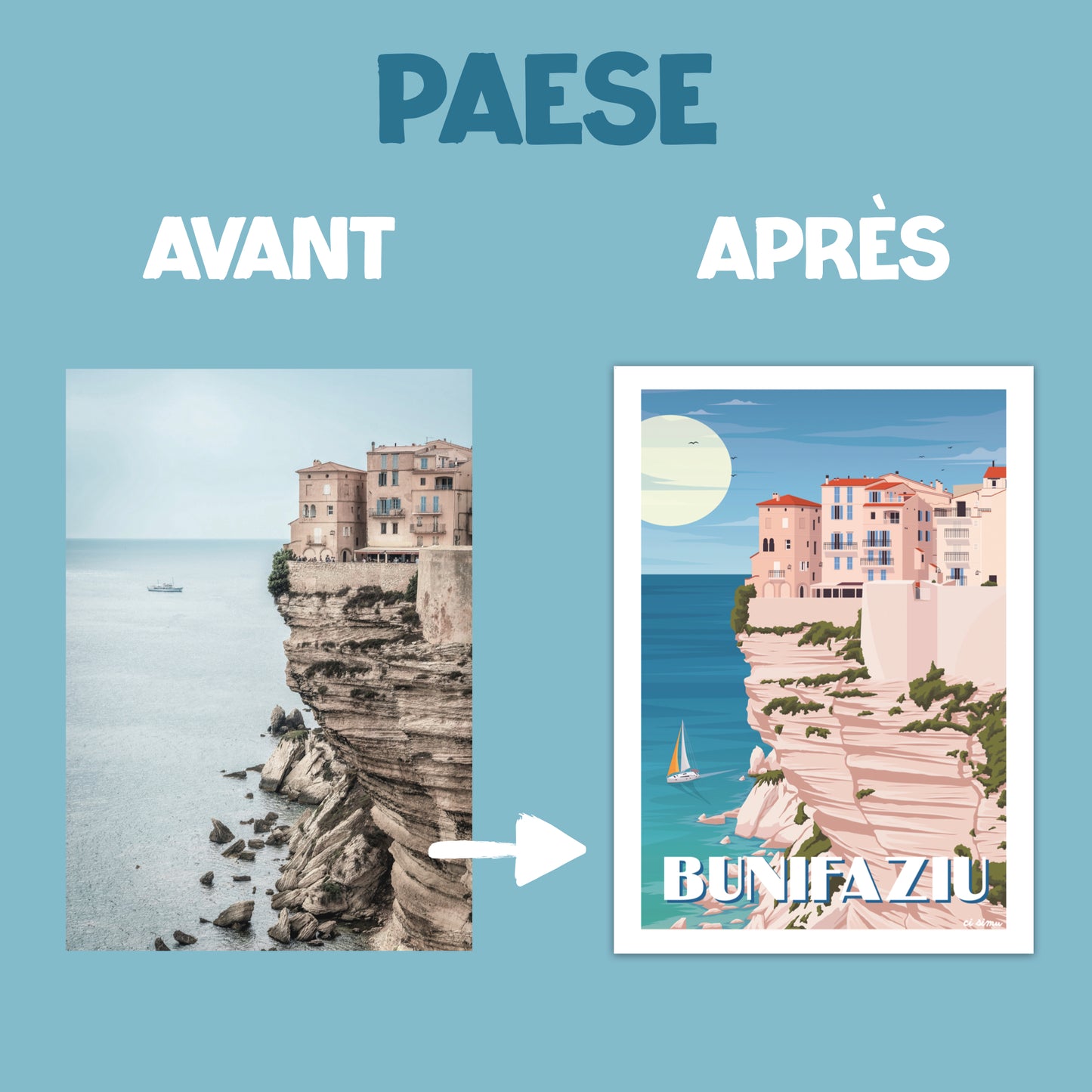 Affiche personnalisée "PAESE"