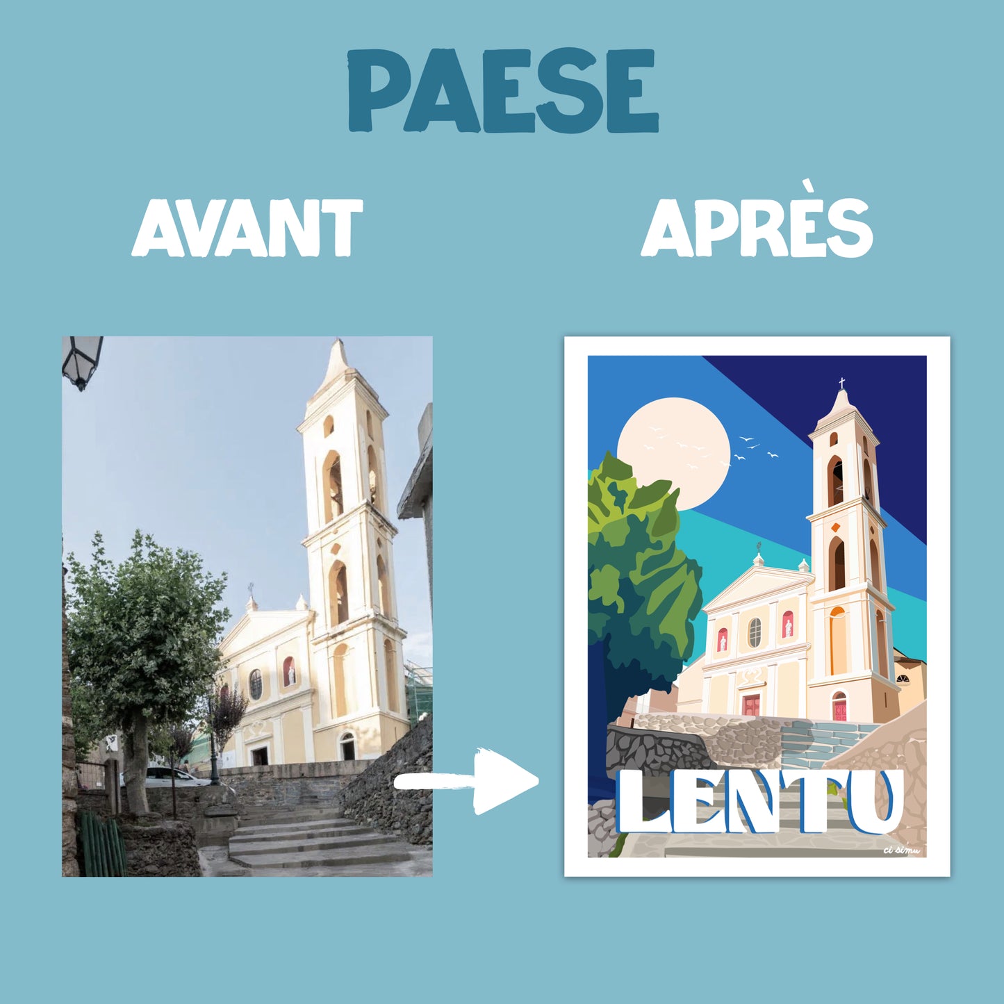 Affiche personnalisée "PAESE"