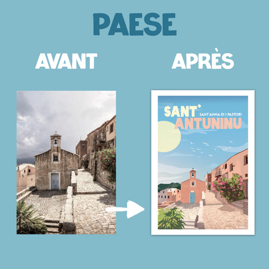 Affiche personnalisée "PAESE"