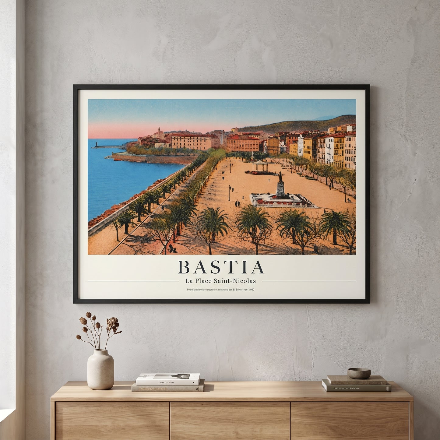 poster vintage année 1900 de bastia