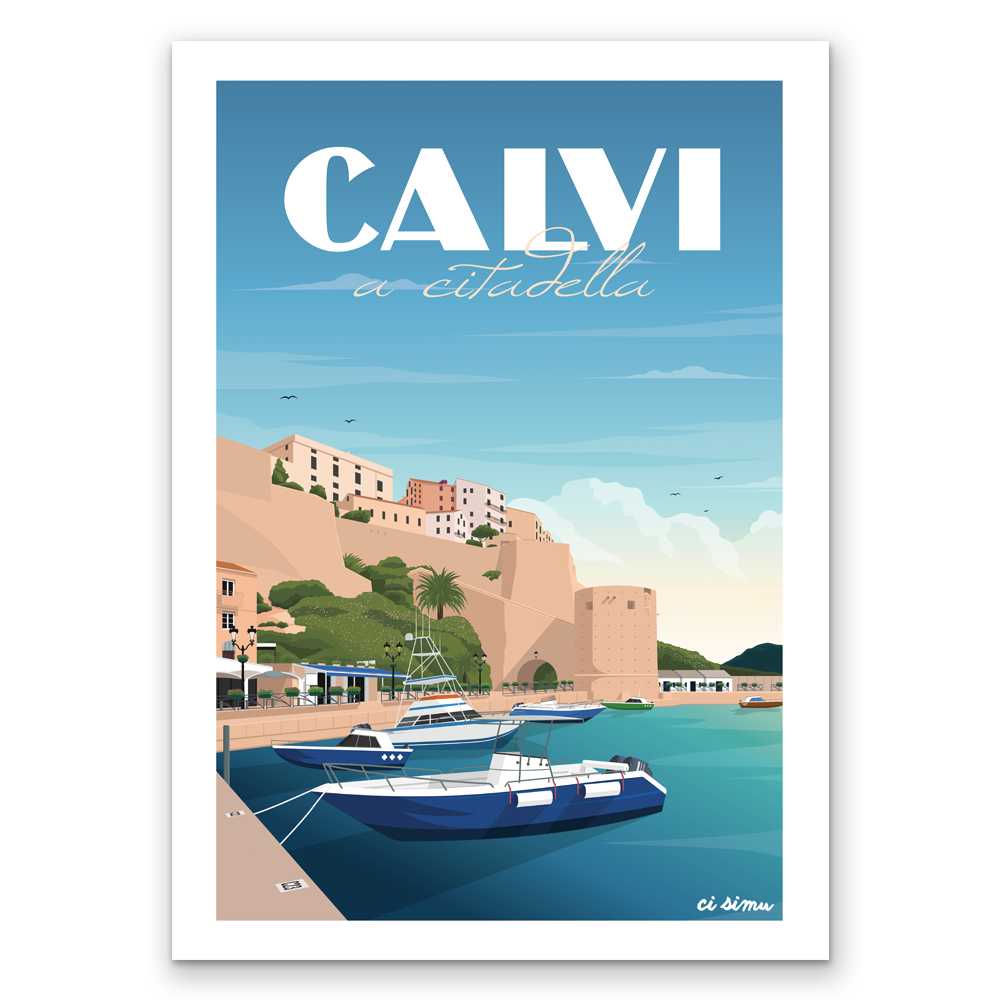 affiche corse de calvi pas chère 