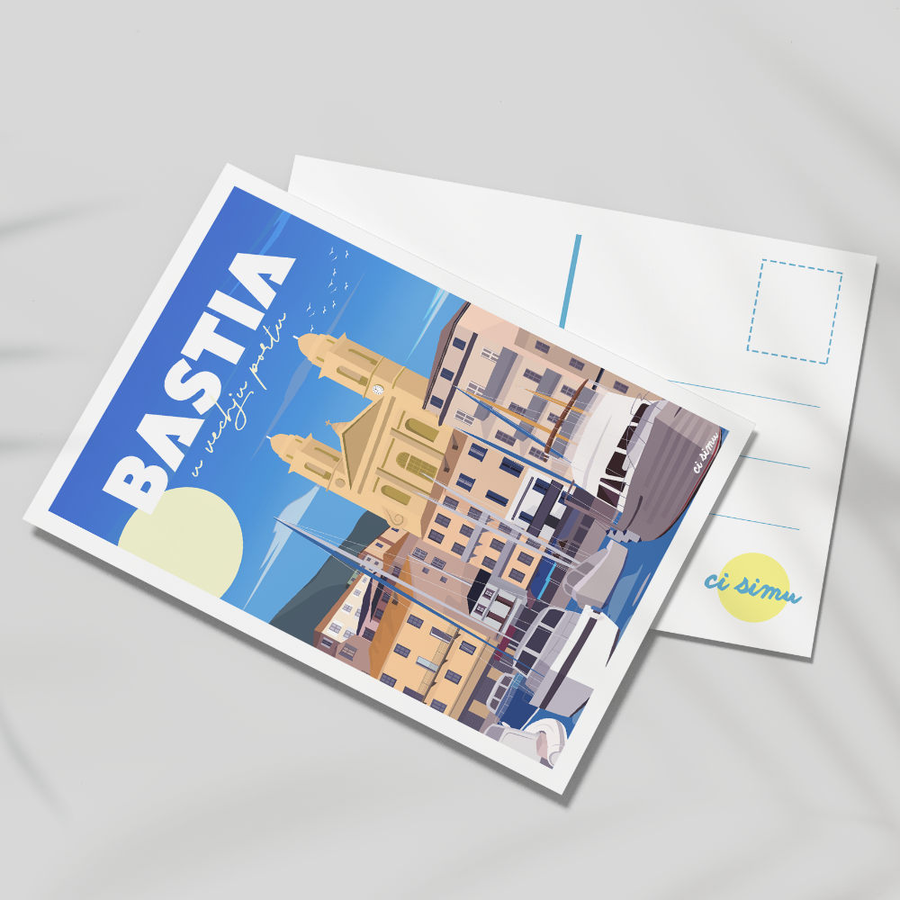 carte postale Bastia souvenir de corse