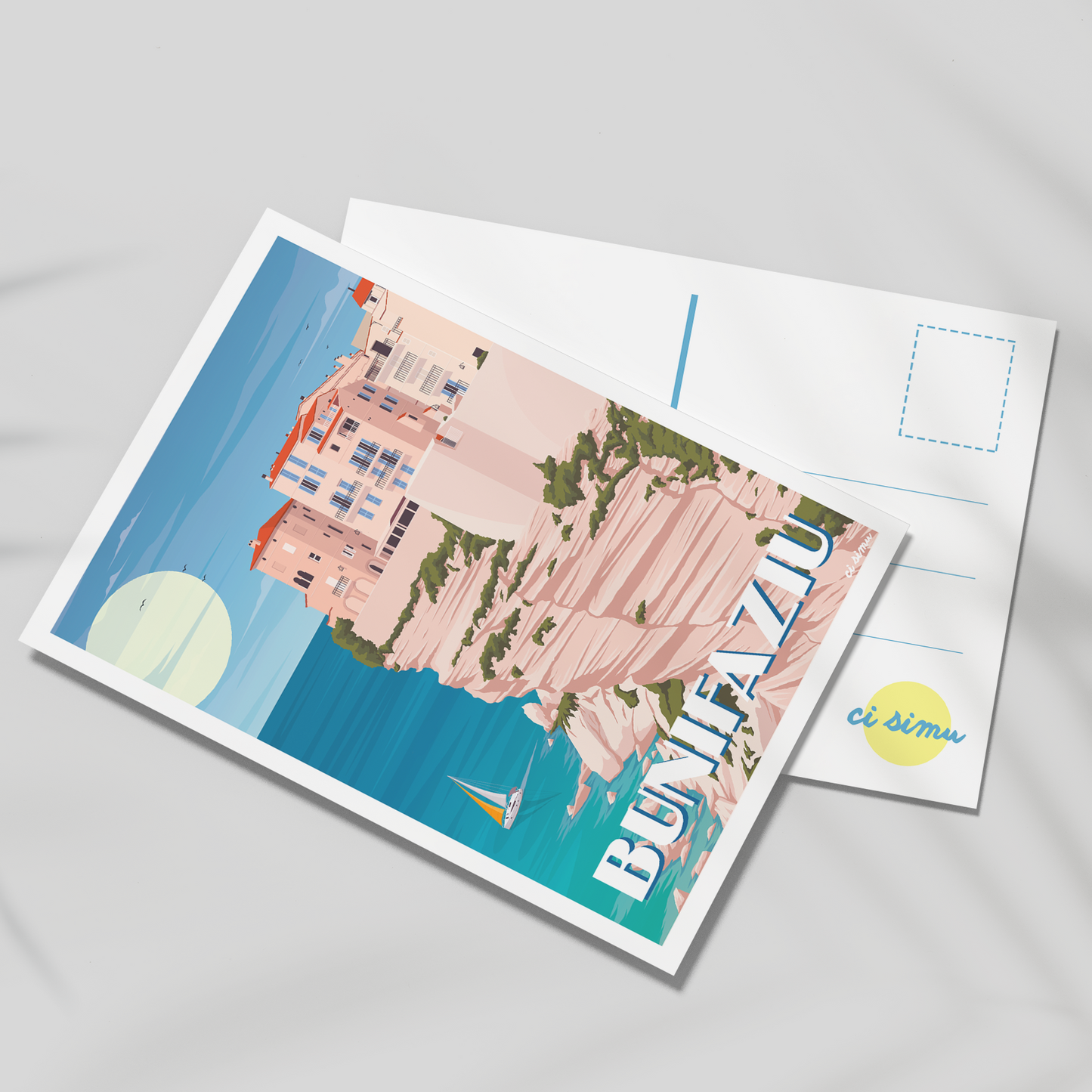 carte poste bonfifacio souvenir corse