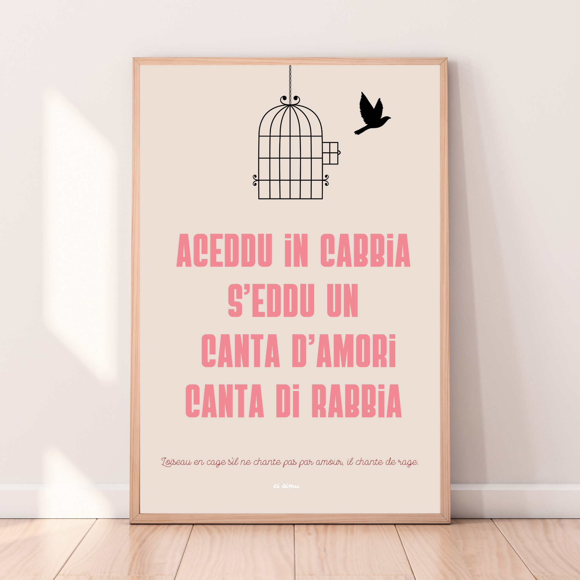 affiche citation corse amour 