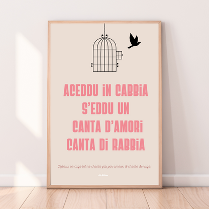affiche citation corse amour 