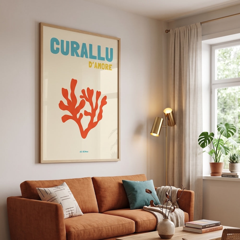 une affcihe corse grand format avec le corail 